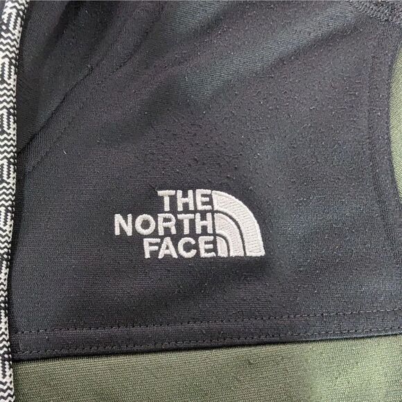 The North Face Womens Tech Mezzaluna Hoodie Jacket Green Grey Full Zip Sz Small - Picture 2 of 4